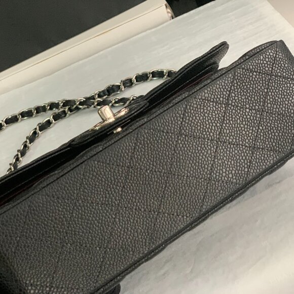 CHANEL CF Classic flap 25CM medium black silver buckle A01112 - Picture 6 of 9